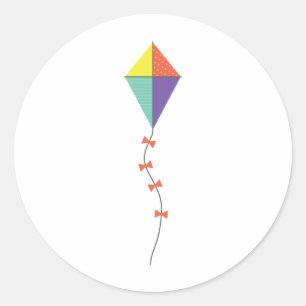 Sticker Rond Kite coloré