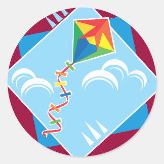 Sticker Rond Kite Fun