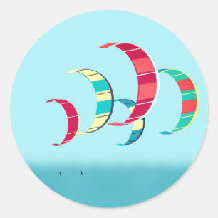 Sticker Rond Kite Surf