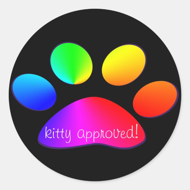 Sticker Rond kitty approuvé (Devant)
