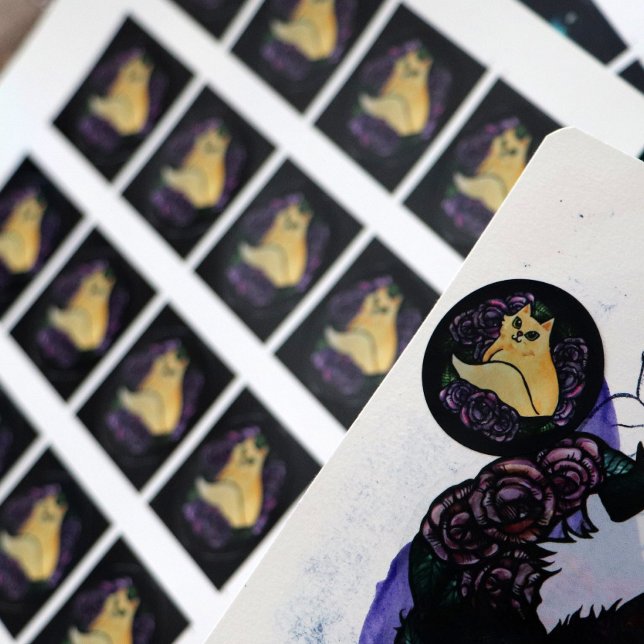 Sticker Rond Kitty Cats Garden (Créateur téléchargé)