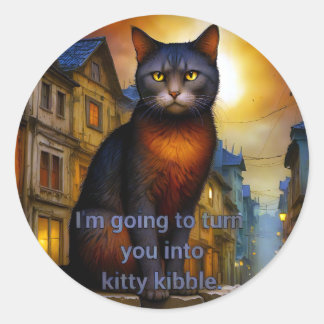 Sticker Rond Kitty Kibble