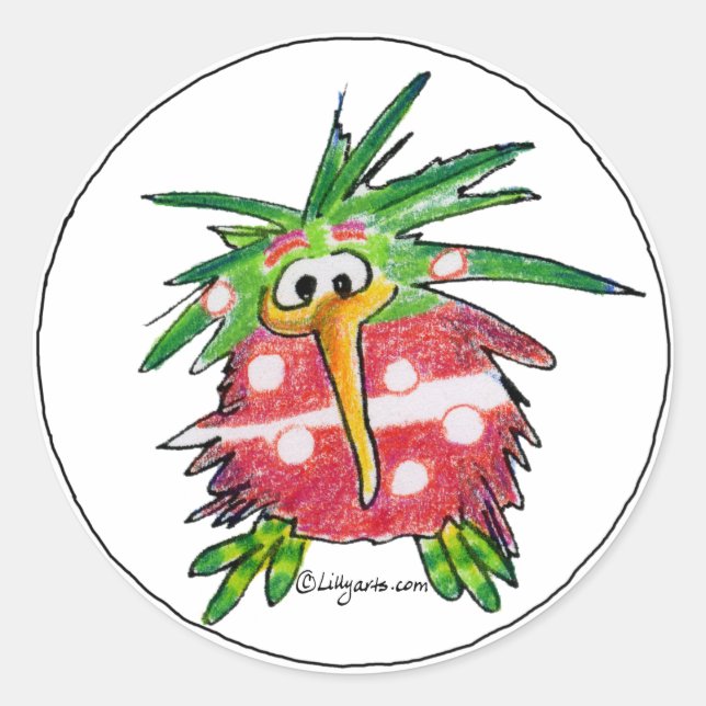 Sticker rond Kiwi Bird Drôle (Devant)