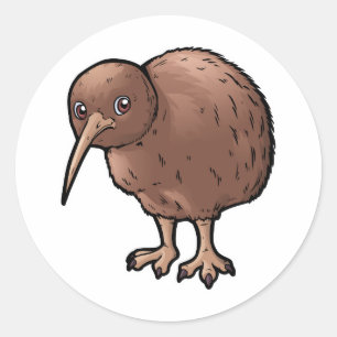 Sticker Rond Kiwi Brown du sud