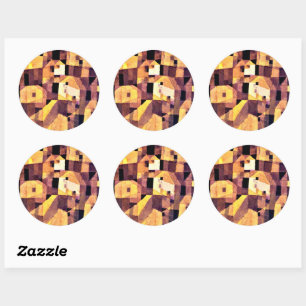 Sticker Rond Klee - Lieu automnal, 1921