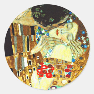 Sticker Rond Klimt - Le baiser