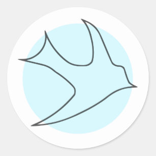 Sticker rond Knightingales (bleu)