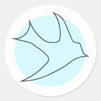 Sticker rond Knightingales (bleu)