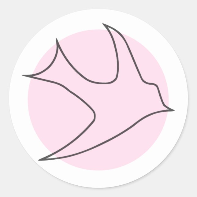 Sticker rond Knightingales (rose) (Devant)