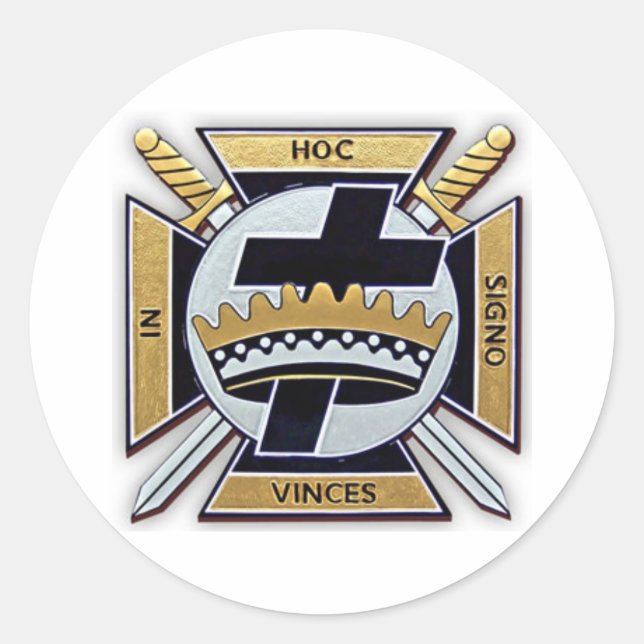 Sticker Rond Knights Templar Produits (Devant)