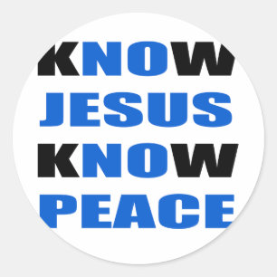 Sticker Rond kNOw Jésus kNOw Paix