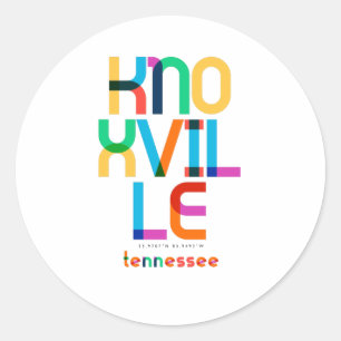 Sticker Rond Knoxville Tennessee Mid Century, Pop Art,