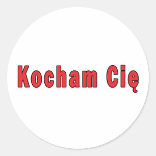 Sticker Rond Kocham Cie - Je t'aime