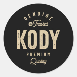 Sticker Rond Kody Genuine et Trusted - Nom Kody