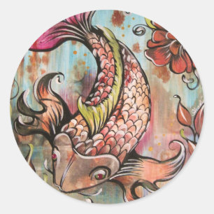 Sticker Rond Koi effarouché par Shadia