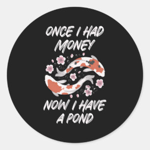 Sticker Rond Koi Fish Carpe japonaise