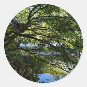 Sticker Rond Koi Pond