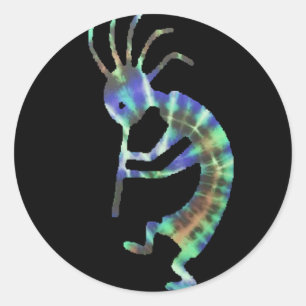 Sticker Rond kokopelli