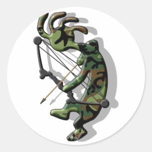 Sticker Rond Kokopelli Hunter