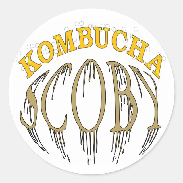 Sticker Rond Kombucha Scoby (Devant)