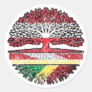 Sticker Rond Kongo Kongolesisch Österreichisch Österreich Baum