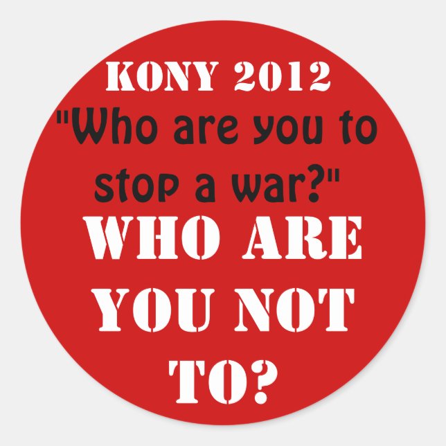 Sticker Rond Kony 2012 (Devant)