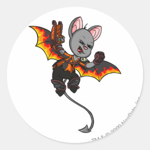 Sticker Rond Korbat a hanté le joueur en bois