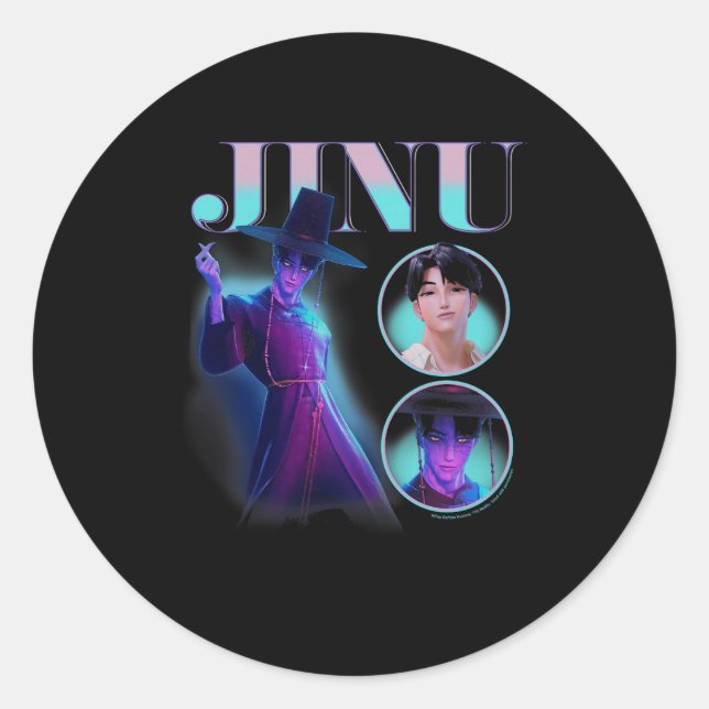 Sticker Rond Kp Demon Hunters Halloween Jinu Y2k Style Showcase (Devant)