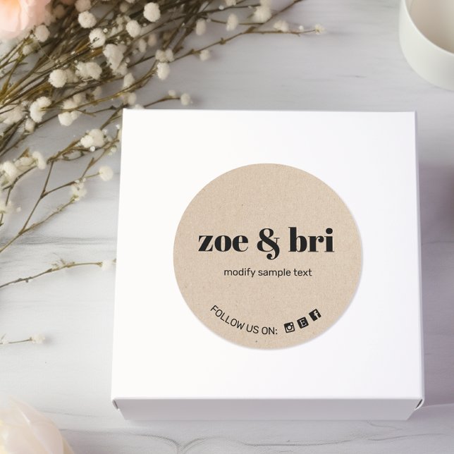 Sticker Rond Kraft Ajouter votre logo (Créateur téléchargé)