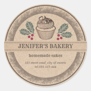 Sticker Rond Kraft boulangerie Maison vacances saint