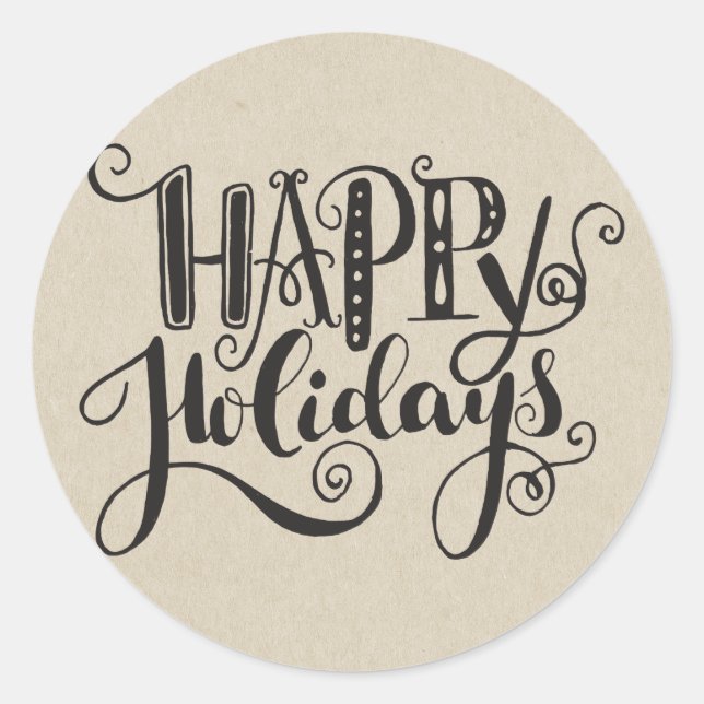 Sticker Rond Kraft Holiday Christmas Tree JEUX VACANCES (Devant)