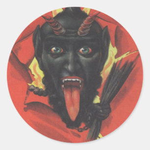 Sticker Rond Krampus