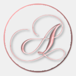 Sticker Rond KRW - A - Sceau monogramme