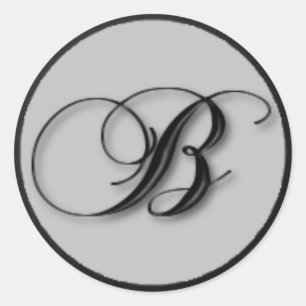 Sticker Rond KRW - B - Phoque monogrammé