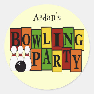 Sticker Rond KRW Custom Bowling fête d'anniversaire