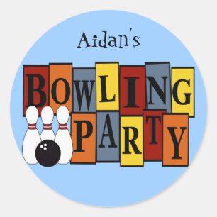 Sticker Rond KRW Custom Bowling fête d'anniversaire