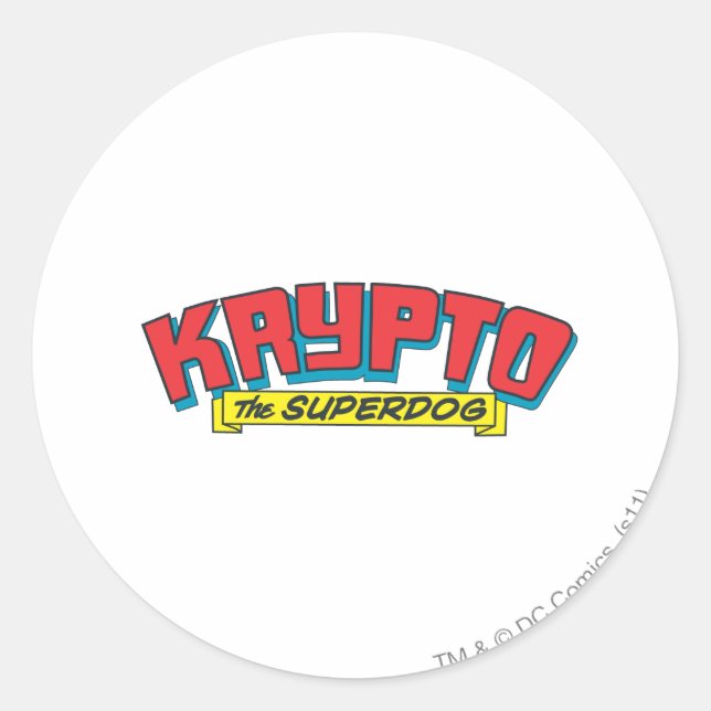 Sticker Rond Krypto, le super-chien (Devant)