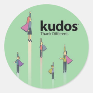 Sticker Rond Kudos® Superhero
