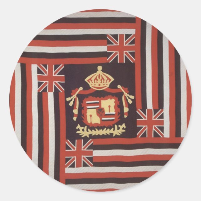 Sticker Rond KuGuu Hae Aloha (Mon Drapeau Bien-Aimé), coton haw (Devant)