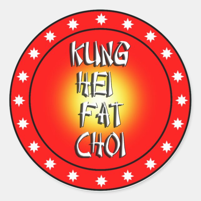 Sticker Rond Kung Hei Fat Choi (Devant)