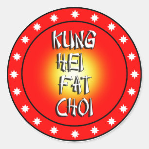 Sticker Rond Kung Hei Fat Choi