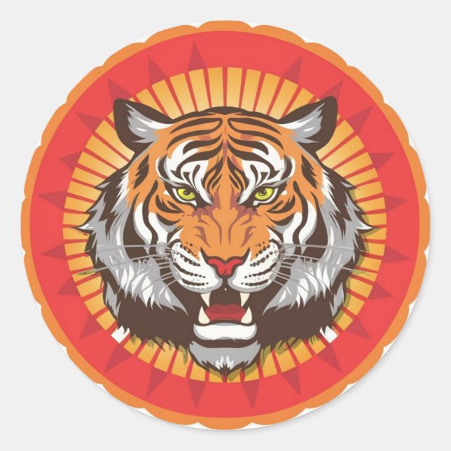 STICKER ROND KUNG HEI GRAS CHOI - LE TIGER (Devant)