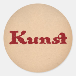 Sticker Rond Kunst en rouge