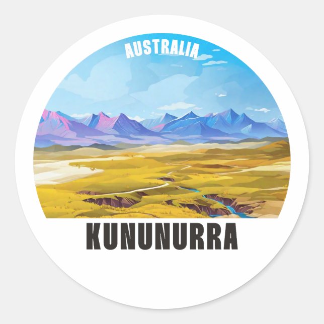 Sticker Rond Kununurra - Australie (Devant)