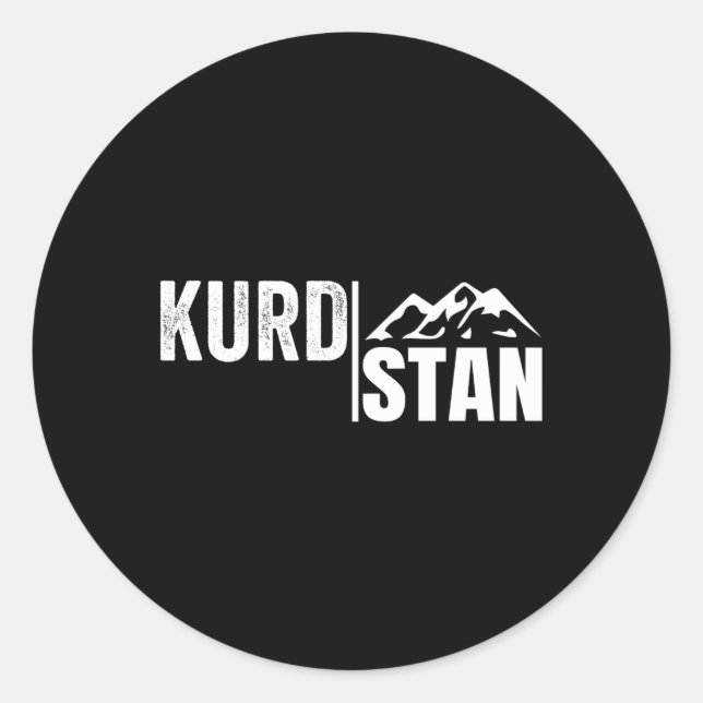 Sticker Rond Kurdes kurdes Kurdes Kurdistan (Devant)
