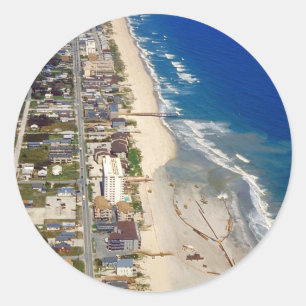 Sticker Rond Kure Beach Caroline du Nord