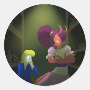 Sticker Rond Kuzoura et la fille écrevisse