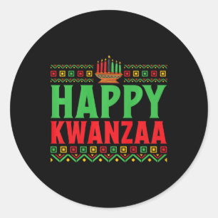 Sticker Rond Kwanzaa - Happy Kwanzaa