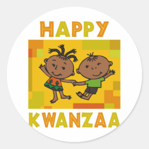Sticker Rond Kwanzaa heureux