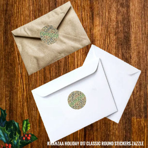 Sticker Rond Kwanzaa Holiday 017